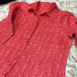 Medium pink texture blouse